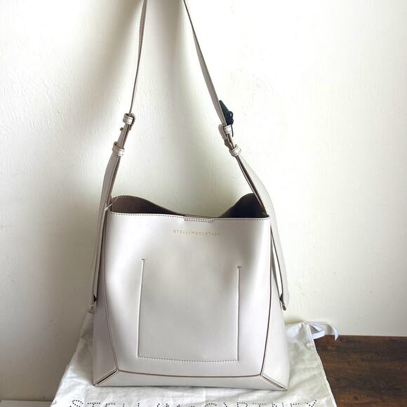 MSRP$1090 Stella McCartney Medium Hobo Bag Grey Shoulder Bag Unisex - Picture 1 of 6